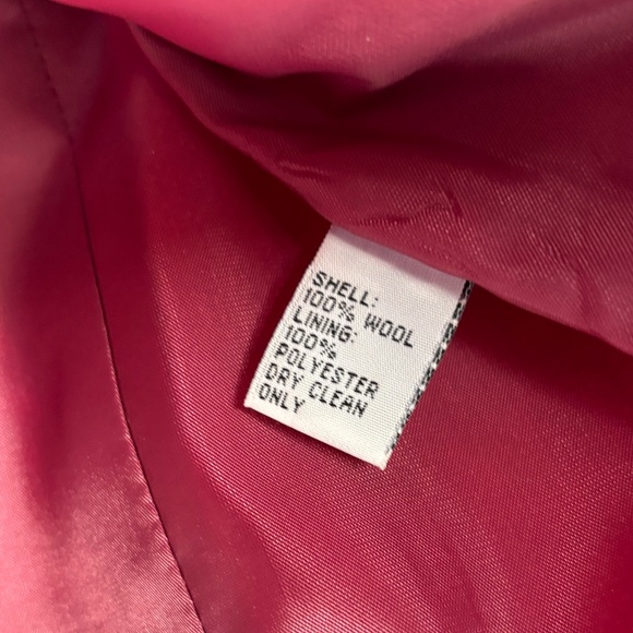 Talbots Raspberry Wool-Blend Notch Lapel Blazer - Picture 5 of 5